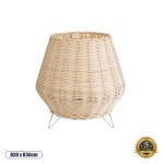 BOLSON Boho Επιδαπέδιο Φωτιστικό με Ντουί 1 x E27 AC 220-240V IP20 - Μπεζ & Λευκό - Μ30 x Π30 x Υ30cm