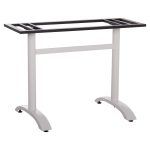 ΒΑΣΗ ΤΡΑΠΕΖΙΟΥ ΜΕΤΑΛΛΙΚΗ ΔΙΠΛΗ ΛΕΥΚΗ ΜΕ ΡΕΓΟΥΛΑΤΟΡΟΥΣ 100x60x73Υεκ.