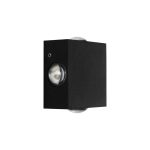 HIKARI Μοντέρνο Φωτιστικό Τοίχου - Απλίκα LED 8W 1000lm 30° AC 220-240V Αδιάβροχο IP65 Θερμό Λευκό 2700K - CREE XPE Chip & TÜV SÜD Driver - Μαύρο Ματ - Μ9 x Π4 x Υ9cm