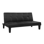 ΚΑΝΑΠΕΣ ΚΡΕΒΑΤΙ 3Θ ΜΑΥΡΟΣ PU ΜΕ ΓΑΖΙΑ 186x90x82