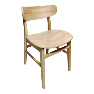 Καρέκλα Lumnia rubberwood σε φυσική απόχρωση 46x50x76εκ -Τιμή Σετ 2 τεμ.