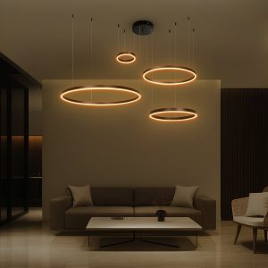 kelvo® VENOM Μοντέρνο Κρεμαστό Φωτιστικό Οροφής LED 150W 17659lm 120° AC 220-240V IP20 Ρυθμιζόμενο Λευκό CCT με Χειριστήριο από 2700K έως 6000K Dimmable - Lumileds SMD Chip - Μαύρο Ματ - Μ150 x Π90 x Υ60cm