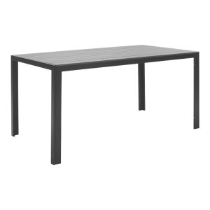 Τραπέζι Nares αλουμίνιο ανθρακί-plywood γκρι 140x80x72.5εκ
