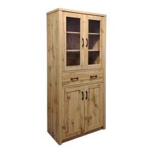 Βιτρίνα-ντουλάπα Nisso σε oak απόχρωση 80x40x183.5εκ