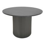 Τραπέζι Karulo mdf σε μαύρη απόχρωση Φ120x76εκ