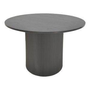 Τραπέζι Karulo mdf σε μαύρη απόχρωση Φ120x76εκ