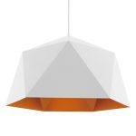 HEXAGON Μοντέρνο Κρεμαστό Φωτιστικό Οροφής Λευκό & Χρυσό