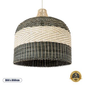 BARBADOS Boho Κρεμαστό Φωτιστικό Οροφής με Ντουί Μπεζ & Λαδί