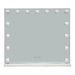 Καθρέπτης Led Hollywood μέταλλο λευκό 60x12x52.3εκ