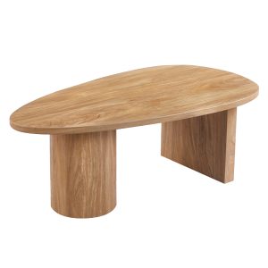 ΤΡΑΠΕΖΙ ΣΑΛΟΝΙΟΥ ΟΒΑΛ ALPER MDF ΣΕ SONAMA ΧΡΩΜΑ 110x60x40Υεκ