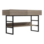 Κονσόλα Vien σε sonoma-μαύρη απόχρωση 139x43x75.5εκ