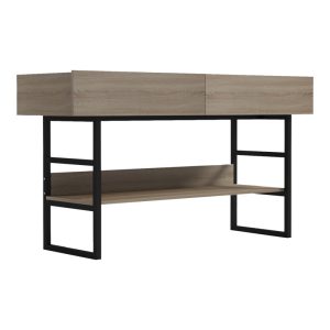 Κονσόλα Vien σε sonoma-μαύρη απόχρωση 139x43x75.5εκ