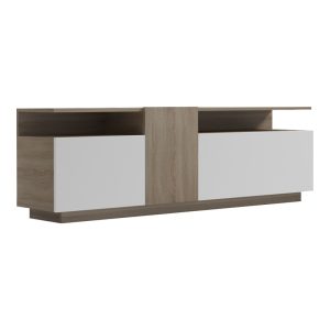 Έπιπλο τηλεόρασης Vendora σε sonoma-λευκή απόχρωση 150x29.5x46.3εκ