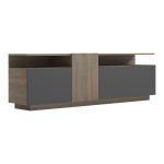 Έπιπλο τηλεόρασης Vendora σε sonoma-ανθρακί απόχρωση 150x29.5x46.3εκ