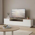 Έπιπλο τηλεόρασης Winey σε sonoma-λευκή απόχρωση 180x44.5x44.5εκ