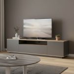 Έπιπλο τηλεόρασης Winey σε sonoma-ανθρακί απόχρωση 180x44.5x44.5εκ