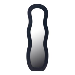 Καθρέπτης Glinde βελούδο σε μαύρη απόχρωση 50x3.3x150εκ