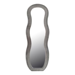 Καθρέπτης Glinde βελούδο σε γκρι απόχρωση 50x3.3x150εκ