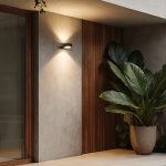 kelvo® AURA KLV- Φωτιστικό Τοίχου / Απλίκα LED 7W 875lm 45° AC 220-240V Αδιάβροχο IP65 Θερμό Λευκό 2700K - Bridgelux COB Chip & TÜV SÜD Driver - Μαύρο Ματ - Μ15 x Π13 x Υ4.5cm