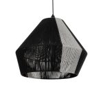 ANGULUS Boho Κρεμαστό Φωτιστικό Οροφής με Ντουί 1 x E27 AC 220-240V IP20 - Μαύρο & Γκρι - M40 x Π40 x Υ35cm