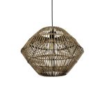 KEGEL Boho Κρεμαστό Φωτιστικό Οροφής με Ντουί 1 x E27 AC 220-240V IP20 - Μπεζ - M46 x Π46 x Υ35cm