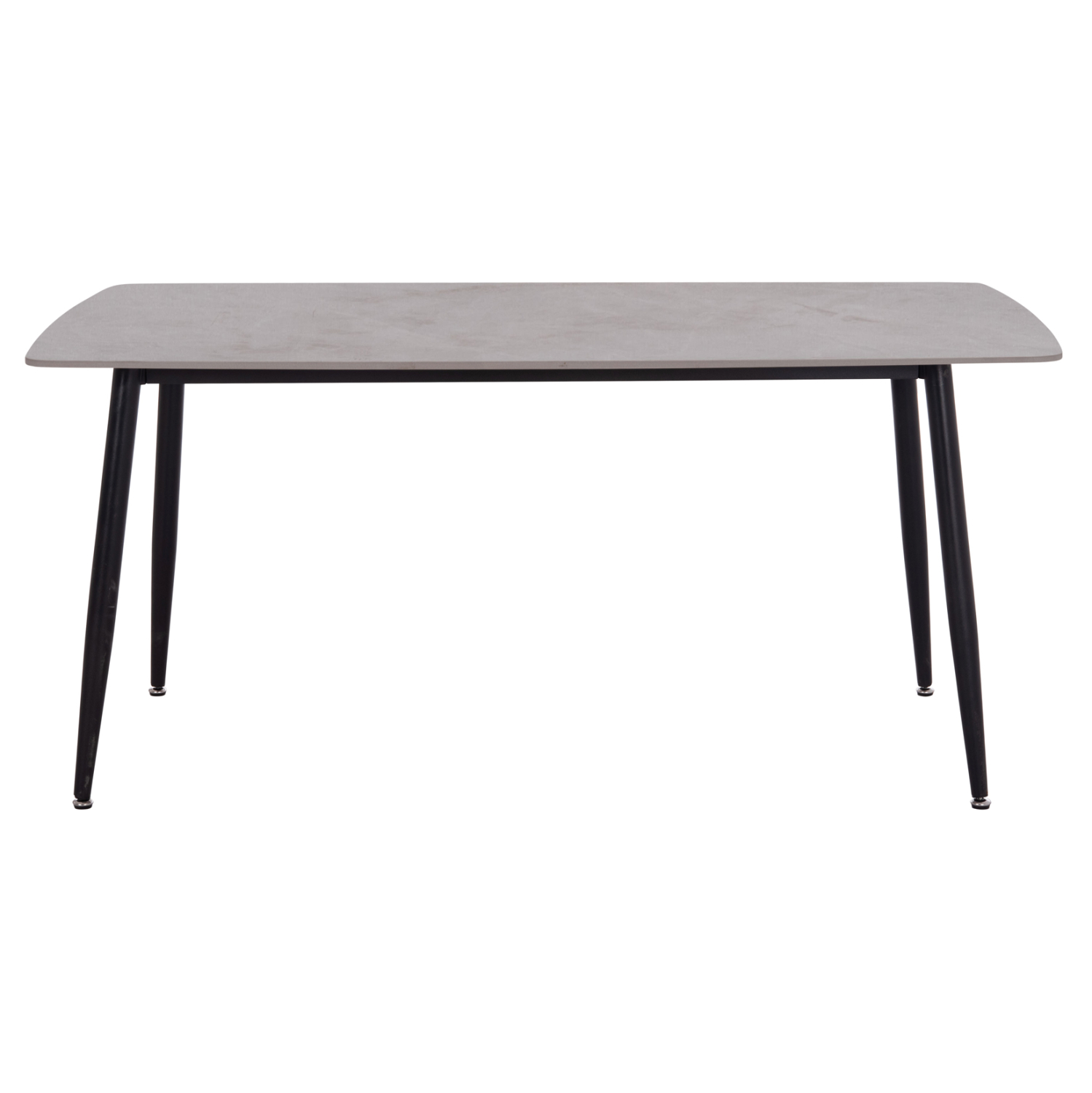 Τραπέζι Rav γκρι μαρμάρου sintered stone-μαύρο μέταλλο 160x90x75 - Image 2