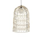 NETI Boho Κρεμαστό Φωτιστικό Οροφής με Ντουί 1 x E27 AC 220-240V IP20 - Μπεζ - M35 x Π35 x Υ63cm