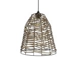 NETZ Boho Κρεμαστό Φωτιστικό Οροφής με Ντουί 1 x E27 AC 220-240V IP20 - Μπεζ - M30 x Π30 x Υ38cm