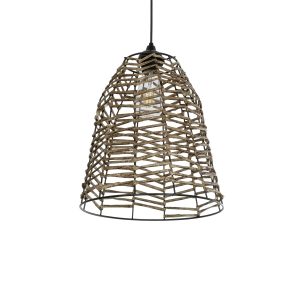 NETZ Boho Κρεμαστό Φωτιστικό Οροφής με Ντουί 1 x E27 AC 220-240V IP20 - Μπεζ - M30 x Π30 x Υ38cm