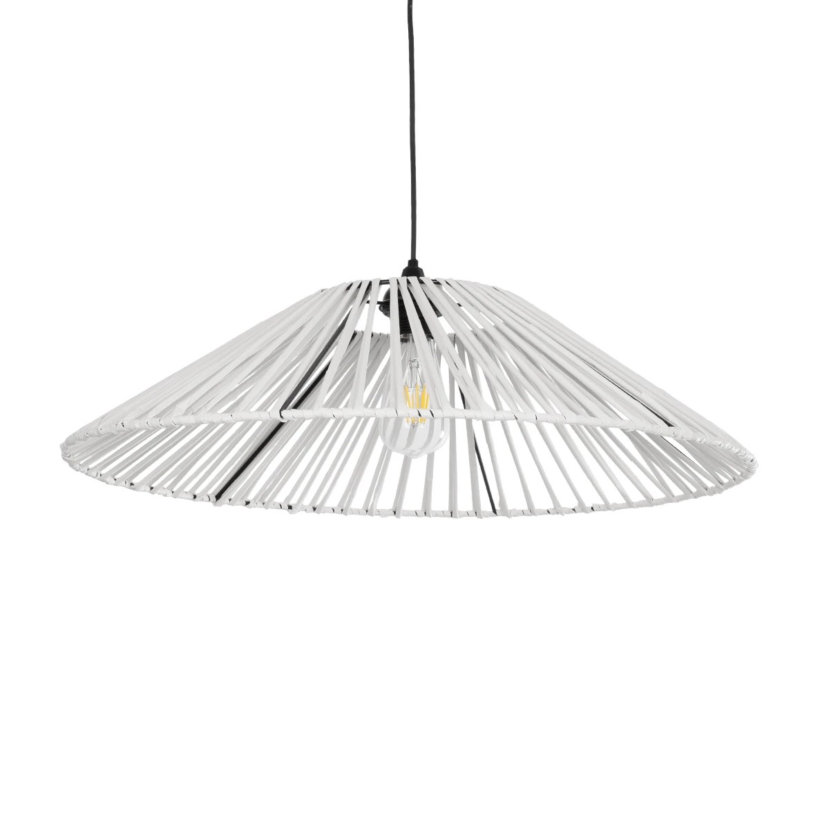 JAPAN Boho Κρεμαστό Φωτιστικό Οροφής με Ντουί 1 x E27 AC 220-240V IP20 - Λευκό - M60 x Π60 x Υ20cm