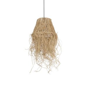 HERBE Boho Κρεμαστό Φωτιστικό Οροφής με Ντουί 1 x E27 AC 220-240V IP20 - Μπεζ - M30 x Π30 x Υ40cm