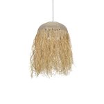 PLUVIA Boho Κρεμαστό Φωτιστικό Οροφής με Ντουί 1 x E27 AC 220-240V IP20 - Μπεζ - M50 x Π50 x Υ80cm