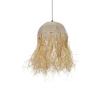 PLUVIA Boho Κρεμαστό Φωτιστικό Οροφής με Ντουί 1 x E27 AC 220-240V IP20 - Μπεζ - M40 x Π40 x Υ70cm