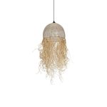 PLUVIA Boho Κρεμαστό Φωτιστικό Οροφής με Ντουί 1 x E27 AC 220-240V IP20 - Μπεζ - M30 x Π30 x Υ70cm