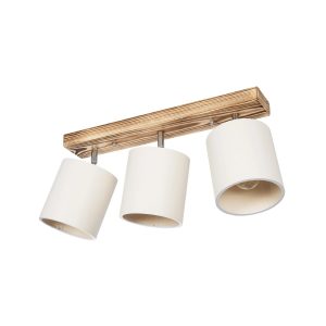 CUP Vintage Φωτιστικό Οροφής με Ντουί 3 x E27 AC 220-240V IP20 - Λευκό & Μπεζ - Μ60 x Π14 x Υ26cm