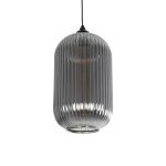 MELONI Μοντέρνο Κρεμαστό Φωτιστικό Οροφής με Ντουί 1 x E27 AC 220-240V IP20 - Μαύρο Φιμέ - Μ20 x Π20 x Υ38cm