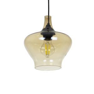 OVOCE Μοντέρνο Κρεμαστό Φωτιστικό Οροφής με Ντουί 1 x E27 AC 220-240V IP20 - Mελί - Μ20 x Π20 x Υ22cm