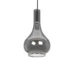 ΤΟΝΕ Μοντέρνο Κρεμαστό Φωτιστικό Οροφής με Ντουί 1 x E27 AC 220-240V IP20 - Μαύρο Φιμέ - Μ20 x Π20 x Υ36cm