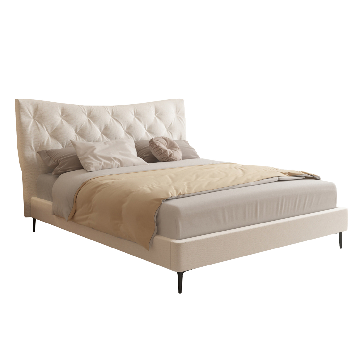 ΚΡΕΒΑΤΙ ΔΙΠΛΟ JILL ΥΦΑΣΜΑ ΣΕ ΜΠΕΖ--ΓΙΑ ΣΤΡΩΜΑ 160x200εκ.