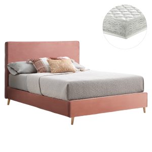 ΚΡΕΒΑΤΙ ΜΕ ΣΤΡΩΜΑ INDRA ΣΑΠΙΟ ΜΗΛΟ ΒΕΛΟΥΔΟ--ΓΙΑ 160x200εκ