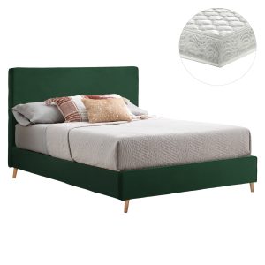 ΚΡΕΒΑΤΙ ΜΕ ΣΤΡΩΜΑ INDRA ΚΥΠΑΡΙΣΣΙ ΒΕΛΟΥΔΟ--ΓΙΑ 160x200εκ