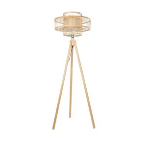 POPPY Boho Επιδαπέδιο Φωτιστικό με Ντουί 1 x E27 AC 220-240V IP20 - Μπεζ - Μ58 x Π58 x Υ149cm