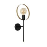 SOPA Μοντέρνο Φωτιστικό Τοίχου - Απλίκα με Ντουί 1 x E27 AC 220-240V IP20 - Μαύρο & Χρυσό - Μ23 x Π15 x Υ51cm