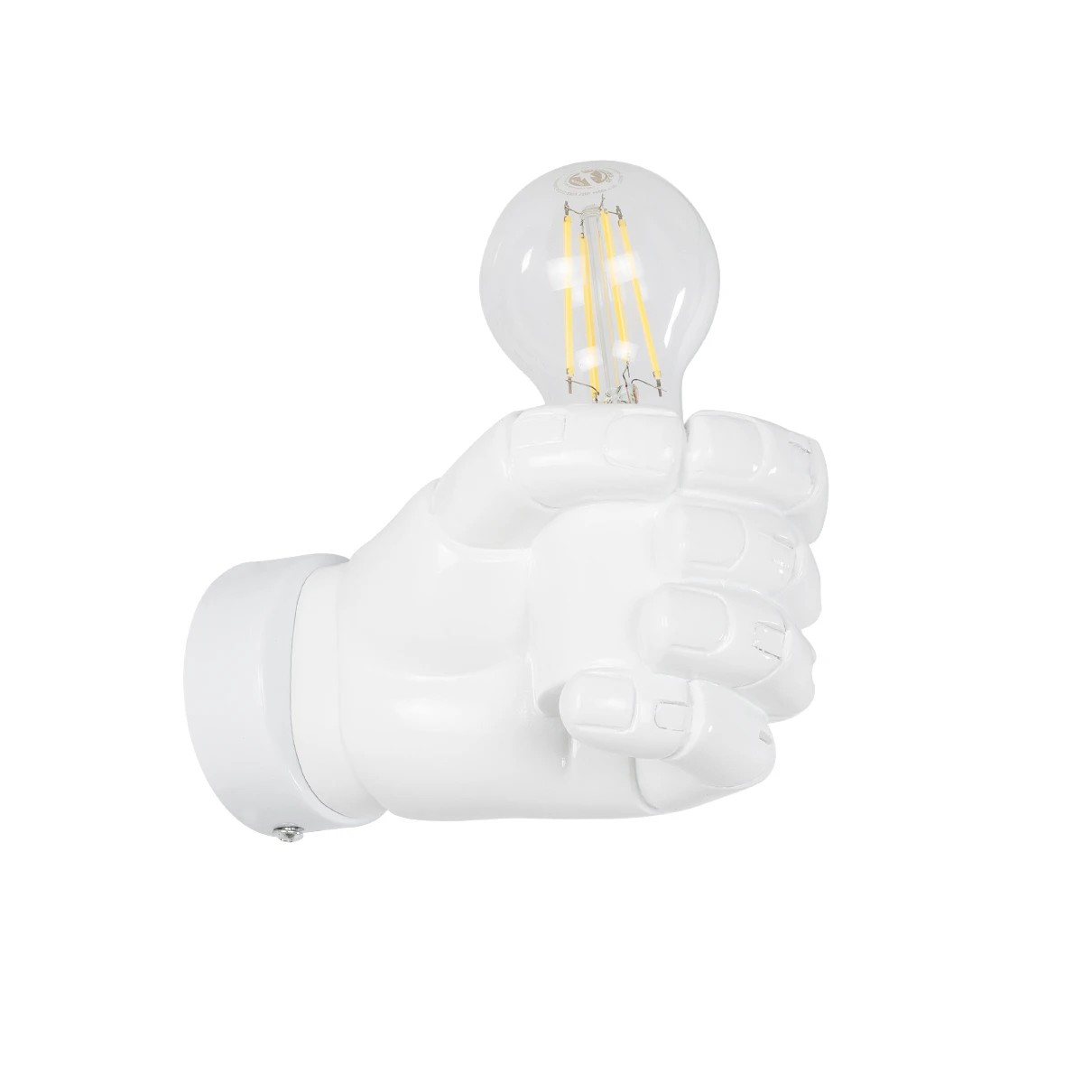 FIST Μοντέρνο Φωτιστικό Τοίχου - Απλίκα με Ντουί 1 x E27 AC 220-240V IP20 - Λευκό - Μ15 x Π10 x Υ10cm