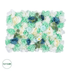 Artificial Garden ROSES STORY BLUE Τεχνητό Διακοσμητικό Πάνελ Λουλουδιών - Κάθετος Κήπος σύνθεση Αμβροσία Μ60 x Π40 x Υ6cm