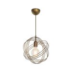 GLOWN Μοντέρνο Κρεμαστό Φωτιστικό Οροφής με Ντουί 1 x E27 AC 220-240V IP20 - Χρυσό - Μ30 x Π30 x Υ70cm