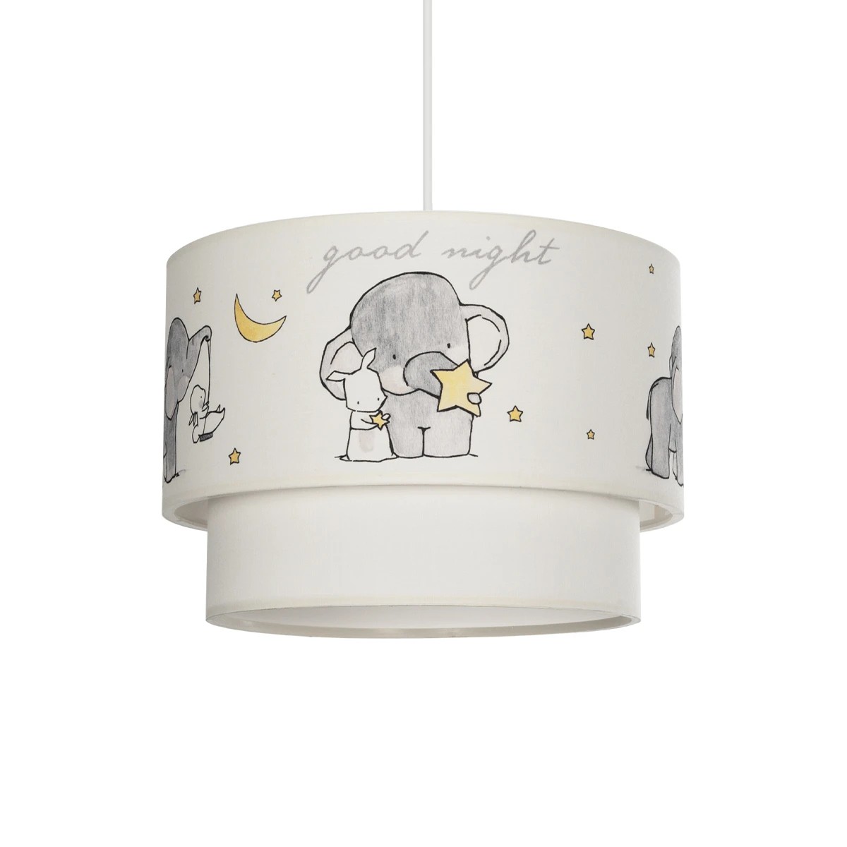 ELEPHANT Παιδικό Κρεμαστό Φωτιστικό Οροφής με Ντουί 1 x E27 AC 220-240V IP20 - Πολύχρωμο - Μ30 x Π30 x Υ24cm