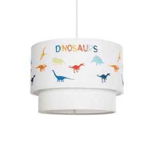 DINO Παιδικό Κρεμαστό Φωτιστικό Οροφής με Ντουί 1 x E27 AC 220-240V IP20 - Πολύχρωμο - Μ30 x Π30 x Υ24cm