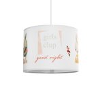 GIRLSCLUB Παιδικό Κρεμαστό Φωτιστικό Οροφής με Ντουί 1 x E27 AC 220-240V IP20 - Πολύχρωμο - Μ28 x Π28 x Υ24cm