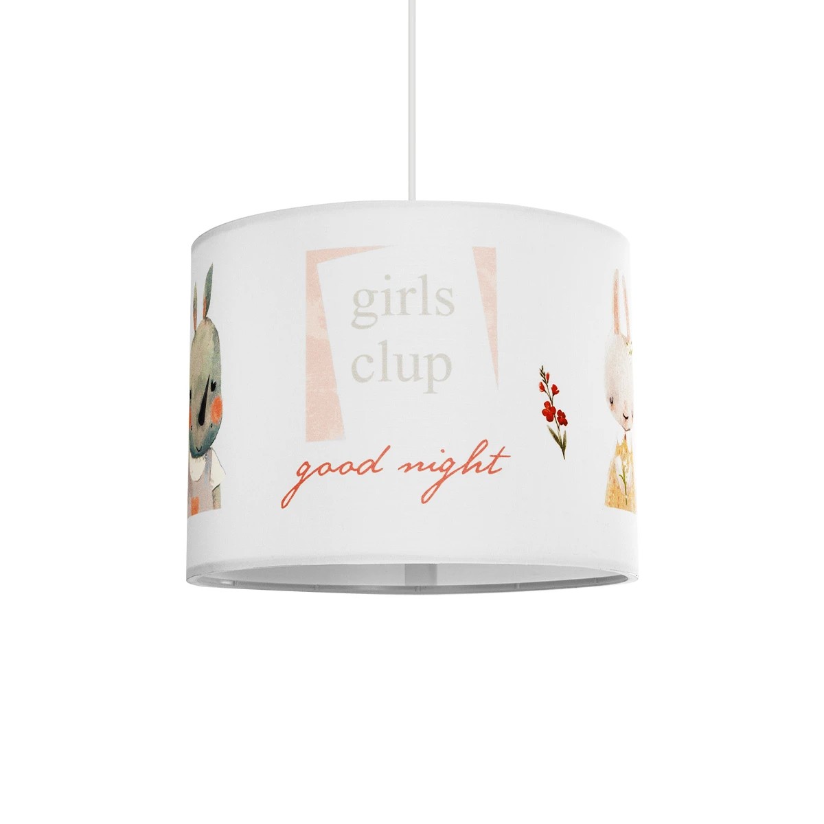 GIRLSCLUB Παιδικό Κρεμαστό Φωτιστικό Οροφής με Ντουί 1 x E27 AC 220-240V IP20 - Πολύχρωμο - Μ28 x Π28 x Υ24cm